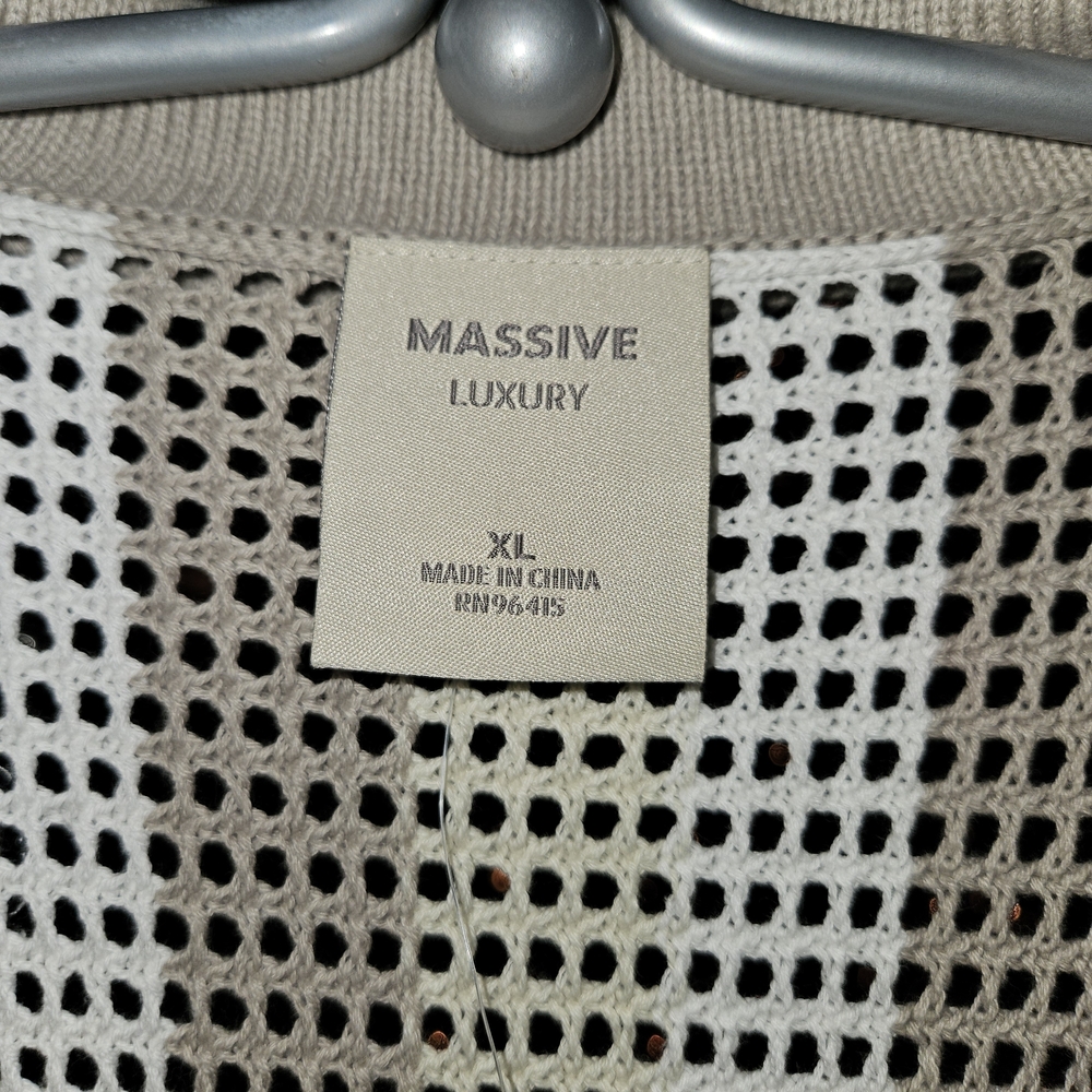 Massini Gray Men's Cardigan Sweater - Picture 4 of 5